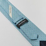 Elephant Print Tie // Blue