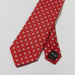 Frog Print Tie // Red