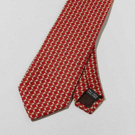 Bird Print Tie // Red