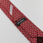 Elephant Print Tie // Red
