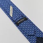 Whale Print Tie // Blue