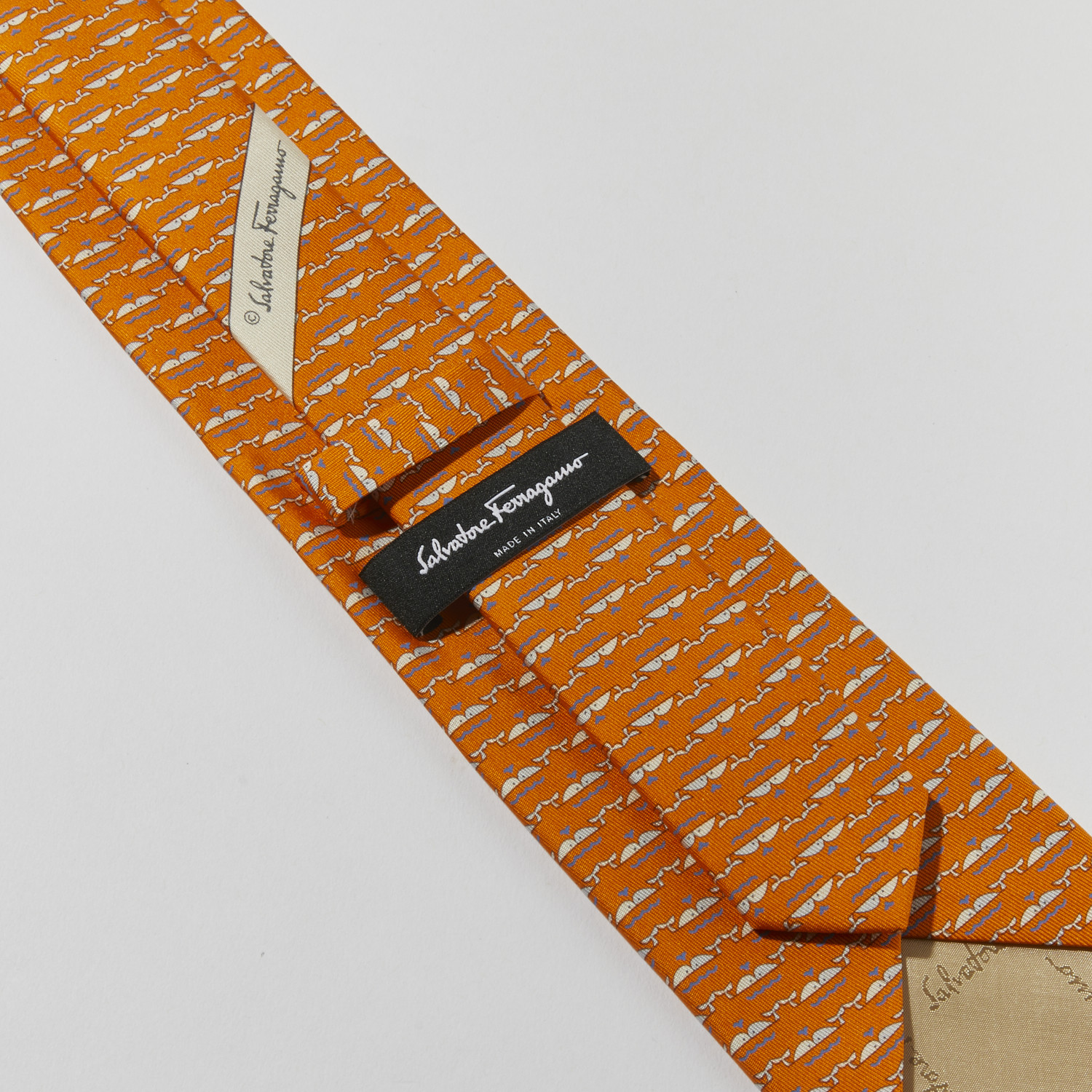 Orange ferragamo outlet tie