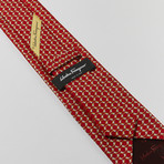 Bird Print Tie // Red