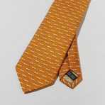 Whale Print Tie // Orange