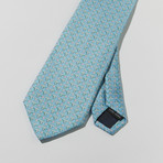 Elephant Print Tie // Blue