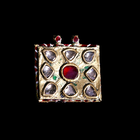 Royal Indian Necklace with Diamonds & Ruby // india, Ca. Early 20th Century