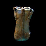 Rare Roman Glass Double Balsamarium with Beautiful Iridescence // Roman Empire Ca. 100-300 CE