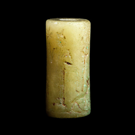 Sumerian Marble Cylinder Seal // Ancient Near East Ca. 2nd millennium BCE