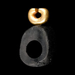 Impressive Pre-Columbian Gold Nose ring and Black Tourmaline Ring // Colombia Ca. 500-1000 CE