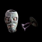 Pre-Columbian Copper Skull Vessel // Peru Ca. 100-700 CE