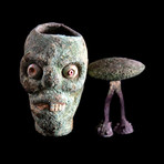 Pre-Columbian Copper Skull Vessel // Peru Ca. 100-700 CE