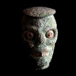 Pre-Columbian Copper Skull Vessel // Peru Ca. 100-700 CE