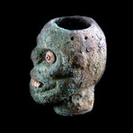 Pre-Columbian Copper Skull Vessel // Peru Ca. 100-700 CE