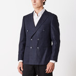 Lux Cashmere Slim Fit Sport Jacket // Dark Blue (US: 40R)