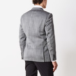 Wool + Silk Herringbone Slim Fit Sport Jacket // Black + White (US: 46R)