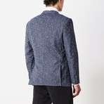 Textured Slim Fit Sport Jacket // Blue + White (US: 40R)