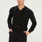 Todd Dog Collar Zip-Up Sweater // Black (S)