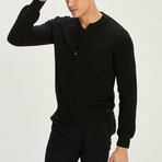 Todd Dog Collar Zip-Up Sweater // Black (S)