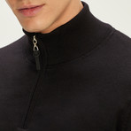 Humphrey Dog Collar Zip-Up Sweater // Black (XL)