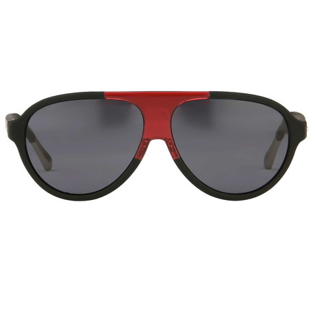 KVA33C2SUN // Unisex Sunglasses // Rubber Black + Shiny Burgundy