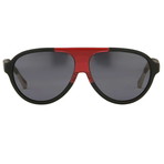 KVA33C2SUN // Unisex Sunglasses // Rubber Black + Shiny Burgundy