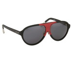 KVA33C2SUN // Unisex Sunglasses // Rubber Black + Shiny Burgundy