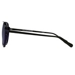 KVA83C4SUN // Unisex Sunglasses // Navy + Shiny Black + Dark Blue Mirror