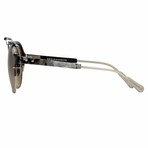 KVA65C5SUN // Unisex Sunglasses // Black T-Shell + Silver + Orange Mirror