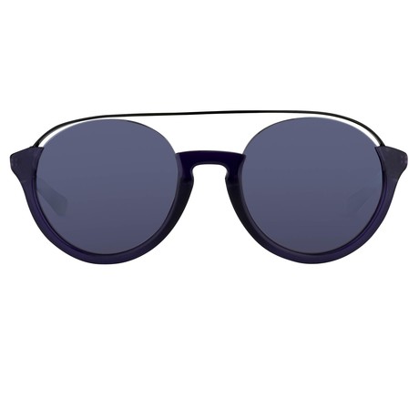 KVA83C4SUN // Unisex Sunglasses // Navy + Shiny Black + Dark Blue Mirror