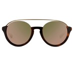 KVA83C5SUN // Unisex Sunglasses // Classic T-Shell + Matt Bronze + Red Revo