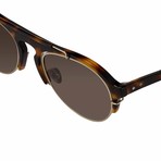 KVA65C2SUN // Unisex Sunglasses // T-Shell + Antique Gold + Brown Gradient Lens
