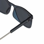 KVA59C5SUN // Unisex Sunglasses // Cornflower + Silver + Gray Grad Lens