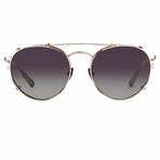 KVA71C2SUN // Unisex Sunglasses // Silver + Silver Clip On + Gray Gradient