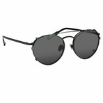 KVA71C4SUN // Unisex Sunglasses // Black + Green Gun Clip + Green