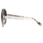 KVA78C4SUN // Unisex Sunglasses // Clear + Silver + Green