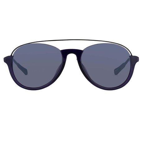 KVA84C4SUN // Unisex Sunglasses // Navy + Shiny Black + Dark Blue Mirror