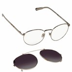 KVA71C2SUN // Unisex Sunglasses // Silver + Silver Clip On + Gray Gradient