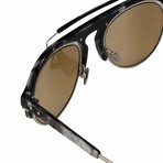 KVA65C5SUN // Unisex Sunglasses // Black T-Shell + Silver + Orange Mirror