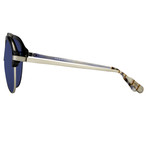 KVA74C1SUN // Unisex Sunglasses // Black + Burnt Silver + Blue