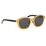 KVA53C5SUN // Unisex Sunglasses // Gold Aluminium + Black + Gray Lens