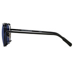 KVA92C2SUN // Unisex Sunglasses // Shiny Black + Shiny Black Clip + Blue