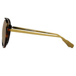 KVA83C5SUN // Unisex Sunglasses // Classic T-Shell + Matt Bronze + Red Revo