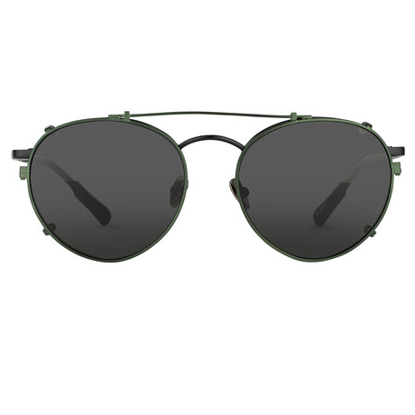 KVA71C4SUN // Unisex Sunglasses // Black + Green Gun Clip + Green