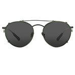 KVA71C4SUN // Unisex Sunglasses // Black + Green Gun Clip + Green