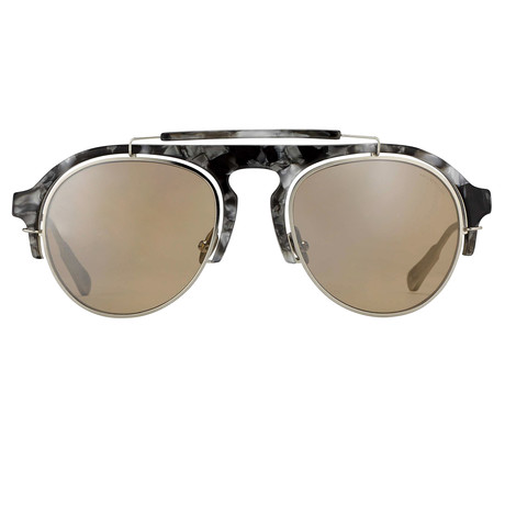 KVA65C5SUN // Unisex Sunglasses // Black T-Shell + Silver + Orange Mirror