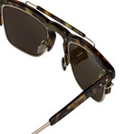 KVA66C3SUN // Unisex Sunglasses // Khaki T-Shell + Antique Gold + Amber Mirror