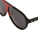KVA33C2SUN // Unisex Sunglasses // Rubber Black + Shiny Burgundy