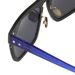 KVA52C1SUN // Unisex Sunglasses // Black Aluminium + Navy + Gray Lens