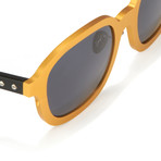KVA53C5SUN // Unisex Sunglasses // Gold Aluminium + Black + Gray Lens