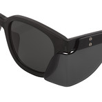 KVA9C6SUN // Unisex Sunglasses // Translucent Black + Side Piece